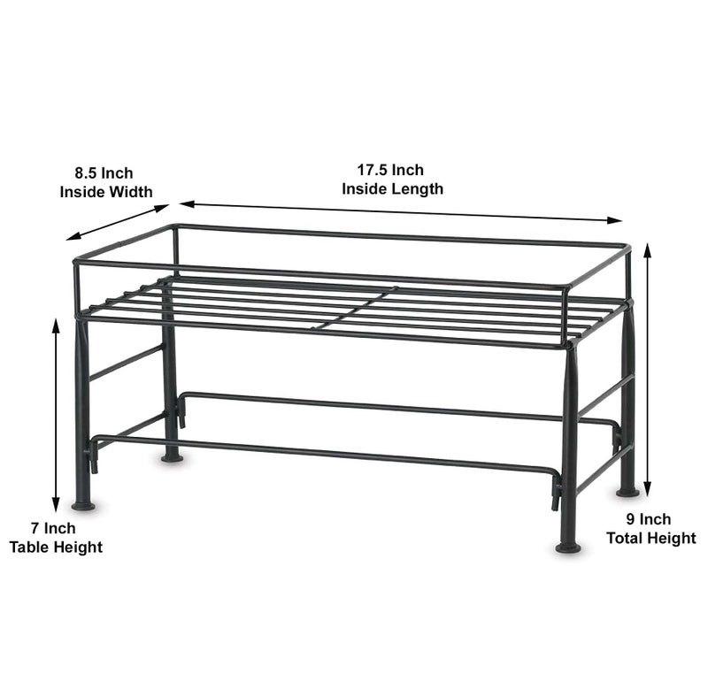 PetRageous 81031 Tobys Set The Table Steel Frame Dog Feeder, 7-Inch Tall by 18-Inch Long and 8.5-Inch Wide, Holds Two 8-Inch Diameter Bowls, for Medium Dogs And Cats, Black - Image 2